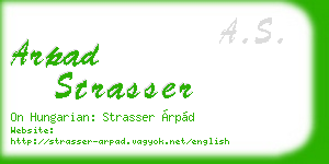 arpad strasser business card